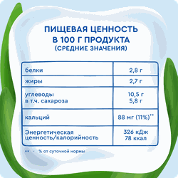 Йогурт АГУША Малиновый пломбир питьевой 2,7% без змж