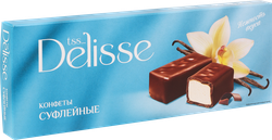 Конфеты суфлейные DELISSE со взбивным корпусом, глазированные кондитерской глазурью, 170г