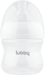 Бутылочка для кормления LUBBY Бионика 120мл с молочной соской и широким горлом, с 0 месяцев, Арт. 34564