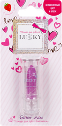 Изображение товара Косметика детская LUKKY помада для губ с блестками с ароматом клубники, Арт. т26494, т26495