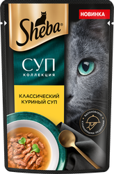 Изображение товара Корм влажный для взрослых кошек SHEBA Суп коллекция с добавлением курицы, 70г
