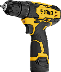 Изображение товара Дрель-шуруповерт аккумуляторная DENZEL CDQ-12 Li-Ion 12В, Арт. 26106