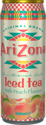 Изображение товара Напиток ARIZONA Черный чай со вкусом персика негазированный, 0.5л
