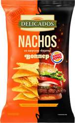 Изображение товара Чипсы кукурузные DELICADOS со вкусом бургер воппер, 140г