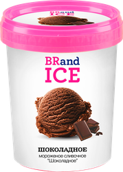 Изображение товара Мороженое BRAND ICE Шоколадное сливочное 10%, без змж, пластиковый стакан, 500г