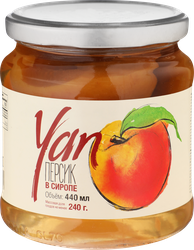 Изображение товара Персики консервированные YAN в сиропе, 440мл