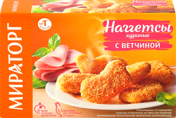 Изображение товара Наггетсы куриные МИРАТОРГ с ветчиной, 250г