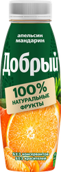 Изображение товара Напиток сокосодержащий ДОБРЫЙ Апельсин, мандарин, 0.3л