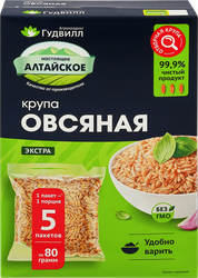 Изображение товара Крупа овсяная ГУДВИЛЛ Экстра, недробленая, 400г