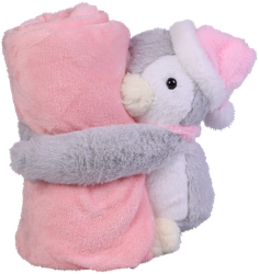 Изображение товара Плед HOMECLUB Winter Chalet 100х150см, с игрушкой пингвин