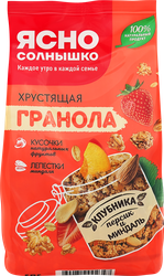 Изображение товара Гранола ЯСНО СОЛНЫШКО с клубникой, персиком и миндалем, 250г