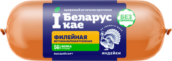 Изображение товара Ветчина IБЕЛАРУСКАЕ Филейная из индейки рубленая, высший сорт, 400г