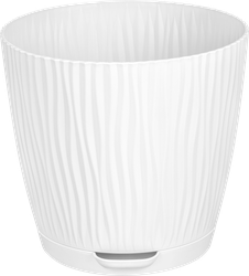 Изображение товара Горшок для цветов с прикорневым поливом ФЛИС 1.2л, белый, Арт. М8437