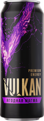 Изображение товара Напиток VULKAN Малина, гранат тонизирующий газированный, 0.45л