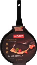 Изображение товара Сковорода блинная HOPPS Chefs Cuisine литая антипригарное покрытие, индукция, 21см, Арт. HB211-CCID