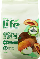 Изображение товара Пряники ЛЕНТА LIFE с яблочной начинкой, на изомальте, 300г