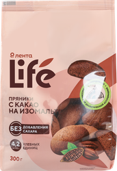 Изображение товара Пряники ЛЕНТА LIFE с какао, на изомальте, 300г