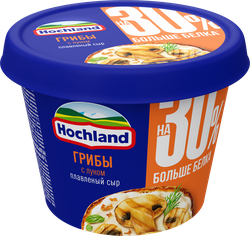 Изображение товара Сыр плавленый HOCHLAND Грибы с луком 40%, без змж, 230г