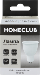 Изображение товара Лампа светодиодная HOMECLUB софит 10Вт GU5.3 нейтральный свет арт LED-MR16-10GU5.340