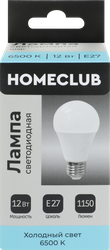 Изображение товара Лампа светодиодная HOMECLUB груша 12Вт E27 холодный свет, Арт. LED-A60-12E2765