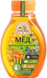 Изображение товара Мед цветочный СТОЛБУШИНО Разнотравье натуральный, 340г