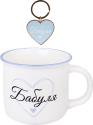 Изображение товара Кружка HOMECLUB С любовью, с брелоком, фарфор, 370мл, Арт. YL259142