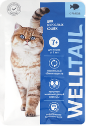 Изображение товара Корм влажный для кошек WELLTAIL с рыбой, старше 7 лет, 75г