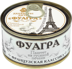 Изображение товара Паштет ДЕЛИКАТЕС ДИЧЬ Фуагра из гусиной печени, 200г