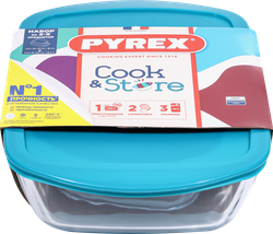 Изображение товара Набор форм для запекания PYREX Cook&Store, 2 предмета, с крышкой, 2.5л, Арт. 912S845