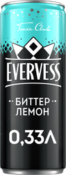 Изображение товара Напиток EVERVESS Тоник Биттер Лемон сильногазированный, 0.33л