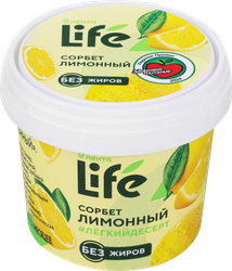 Изображение товара Десерт взбитый ЛЕНТА LIFE Сорбет Лимонный, 80г