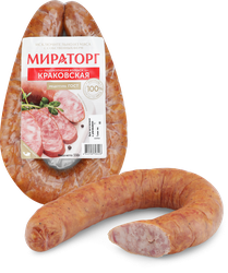 Изображение товара Колбаса полукопченая МИРАТОРГ Краковская, 330г