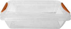 Изображение товара Контейнер для продуктов PLAST TEAM Helsinki, с защелками, прямоугольный, натуральный, 0.7л, Арт. PT5011/ЛНАТ-14