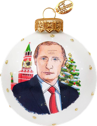 Изображение товара Шар елочный КОЛОМЕЕВ Патриотический, стекло, 8см, в ассортименте