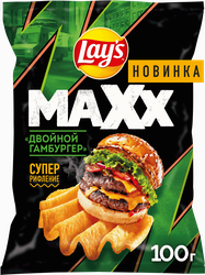 Изображение товара Чипсы картофельные LAY'S Махх Двойной гамбургер, 100г