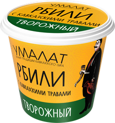 Изображение товара Сыр творожный УМАЛАТ Рбили с травами 60%, без змж, 130г
