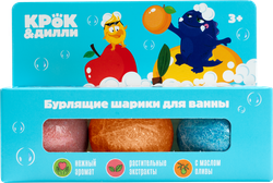 Изображение товара Шарики бурлящие для ванны КРОК&ДИЛЛИ Голубой, 165г