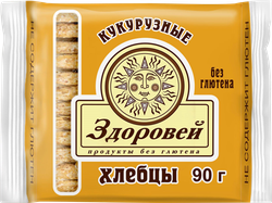 Изображение товара Хлебцы кукурузные ЗДОРОВЕЙ, 90г