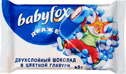Изображение товара Драже BABYFOX двухслойный шоколад в цветной оболочке, 45г