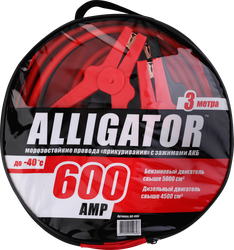 Изображение товара Провода прикуривания AUTOPROFI Аллигатор 600А 3м, морозостойкие, CCA
