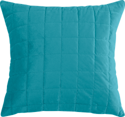 Изображение товара Подушка стеганая декоративная HOMECLUB 45х45см, бирюзовая, велюр