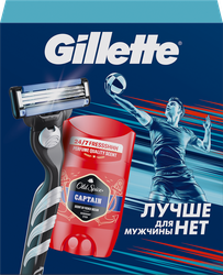 Изображение товара Набор подарочный MACH3 Бритва с 1 сменной кассетой+OLD SPICE Captain, 50мл