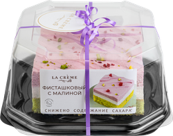 Изображение товара Торт ЛА КРЕМ Фисташковый с малиной, 500г