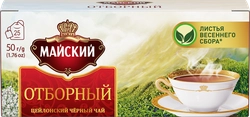 Чай черный МАЙСКИЙ Отборный байховый, 25пак