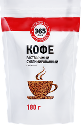 Изображение товара Кофе растворимый 365 ДНЕЙ натуральный сублимированный, 180г