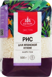 Рис для японской кухни АГРО-АЛЬЯНС Экстра Sushi шлифованный, 1-й сорт, 500г
