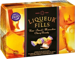 Конфеты FAZER Liqueur Fills ассорти с ликером, 150г