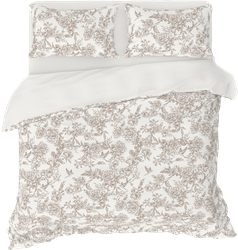 Изображение товара Комплект постельного белья 2-спальный HOMECLUB Aveline, бежевый рисунок, бязь