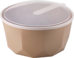 Изображение товара Салатник PLAST TEAM Stockholm, с крышкой, шоколадный мокко, 4.6л