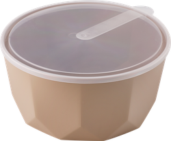 Изображение товара Салатник PLAST TEAM Stockholm, с крышкой, шоколадный мокко, 3.1л